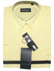                             Goldenland rövidujjú ing - Halványsárga Egyszínű ing