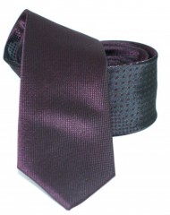               Goldenland slim nyakkendő - Sötétlila mintás 