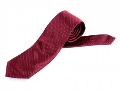 Szatén pöttyös nyakkendő - Meggybordó Aprómintás nyakkendő