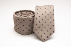    Prémium slim nyakkendő - Barna rombusz mintás Kockás nyakkendők