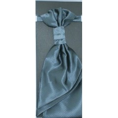 Francia nyakkendő,díszzsebkendővel - Grafit mintás Francia, Ascot, Különlegesség