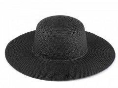 Női szalma kalap - Fekete 