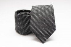 Prémium selyem nyakkendő - Sötétszürke mintás 