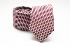 Prémium selyem nyakkendő - Bordó mintás Aprómintás nyakkendő