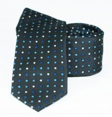               Goldenland slim nyakkendő - Fekete aprómintás 