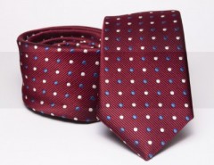   Prémium slim nyakkendő - Bordó pöttyös 