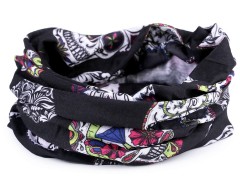 Multifunkciós kendő rugalmas - Fekete mintás Női divatkendő és sál