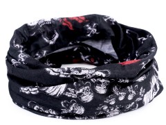 Multifunkciós kendő rugalmas - Fekete mintás Női divatkendő és sál