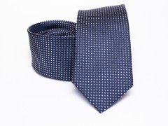 Prémium selyem slim nyakkendő - Kék aprópöttyös Selyem nyakkendők