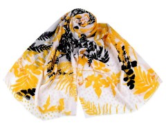 Sál páfránylevelekkel - Sárga Női divatkendő és sál