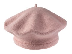   Női gyapjú barett sapka - Púder Női kalap, sapka