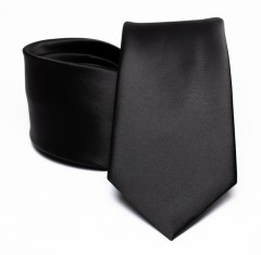 Prémium szatén nyakkendő - Fekete Egyszínű nyakkendő