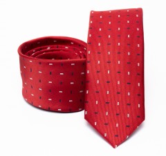    Prémium slim nyakkendő - Piros aprómintás Aprómintás nyakkendő