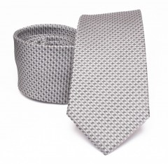   Prémium selyem nyakkendő - Halványszürke Aprómintás nyakkendő