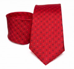   Prémium selyem nyakkendő - Piros aprómintás Selyem nyakkendők
