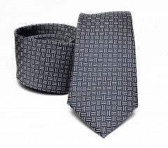 Prémium selyem nyakkendő - Szürke aprómintás Aprómintás nyakkendő