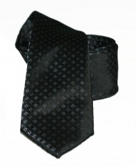               Goldenland slim nyakkendő - Fekete aprókockás 