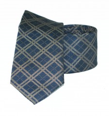               Goldenland slim nyakkendő - Kék kockás Kockás nyakkendők