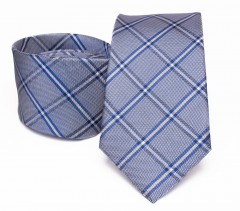  Prémium selyem nyakkendő - Kék kockás Kockás nyakkendők
