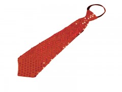   Nyakkendő flitterekkel - Piros Party,figurás nyakkendő