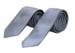      NM apa-fia slim nyakkendő szett - Grafit szürke Apa-fia szett