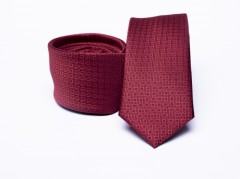    Prémium slim nyakkendő - Bordó aprókockás 