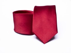 Prémium szatén selyem nyakkendő - Meggypiros Egyszínű nyakkendő