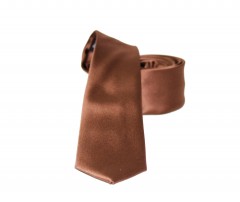                  NM slim szatén nyakkendő - Barna Egyszínű nyakkendő