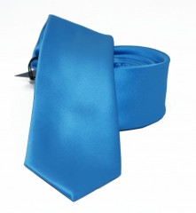                  NM slim szatén nyakkendő - Azúrkék Egyszínű nyakkendő