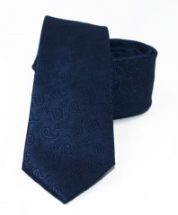                  NM slim szövött nyakkendő - Sötétkék törökmintás Egyszínű nyakkendő