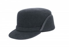                                       Férfi gyapjú füles kalap - Fekete Férfi kalap, sapka
