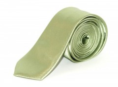 Szatén slim nyakkendő - Halványzöld Egyszínű nyakkendő
