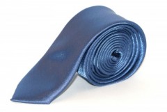 Szatén slim nyakkendő - Kék Egyszínű nyakkendő