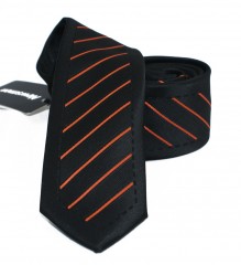                  NM slim nyakkendő - Fekete-narancs csíkos 