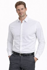    Newsmen elasztikus h.u slim ing - Fehér Akciós ing