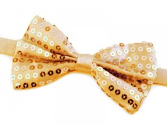Flitteres csokornyakkendő - Arany Női nyakkendők, csokornyakkendő