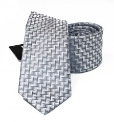                    NM slim szövött nyakkendő - Ezüst mintás 