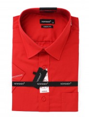             Newsmen r.u normál fit ing - Piros Rövidujjú ing