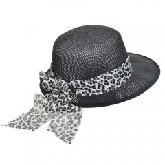                     Olivia szalma kalap - Fekete Női kalap, sapka