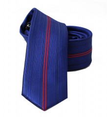                    NM slim szövött nyakkendő - Királykék-piros csíkos Csíkos nyakkendő