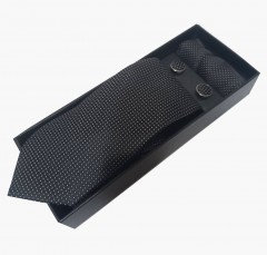   NM nyakkendő szett - Fekete aprómintás Szettek