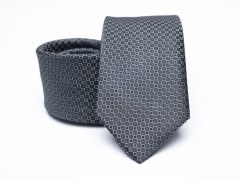        Prémium selyem nyakkendő - Grafit aprópöttyös Aprómintás nyakkendő