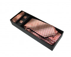                        Marquis slim nyakkendő szett - Lazac mintás Nyakkendők esküvőre