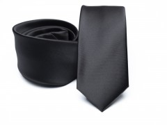 Prémium slim nyakkendő - Fekete Egyszínű nyakkendő