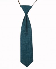                     Gumis pamut gyereknyakkendő - Jeans türkízzöld Gyerek nyakkendők