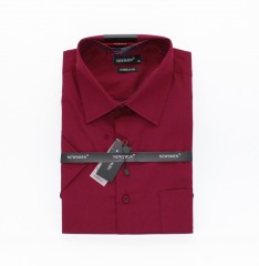                Newsmen r.u normál fit ing - Bordó Rövidujjú ing