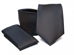    Prémium nyakkendő szett - Barna aprómintás Aprómintás nyakkendő