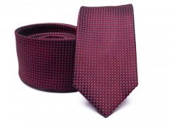 Prémium selyem nyakkendő - Bordó aprómintás 