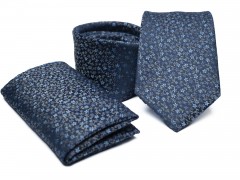    Prémium nyakkendő szett - Kék virágmintás Nyakkendők esküvőre