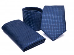    Prémium nyakkendő szett - Kék mintás 